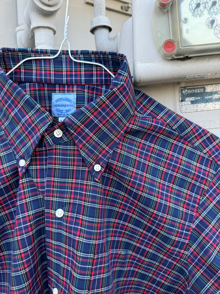 Mercer & Sons Classic Aberdeen Tartan Plaid Broadcloth Shirt