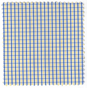 Blue/Yellow Small Check Broadcloth