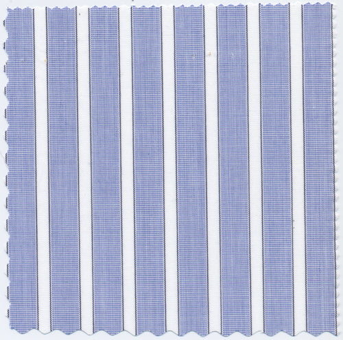 Buckingham 7MM Blue&White End-on-End Stripe