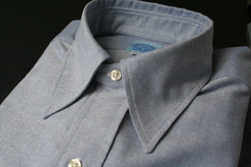 wide collar dress shirt Made-in-USA Thomas Mason White Spread Collar Dress Shirt