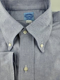 Blue Two-Ply Classic 100% Pima Cotton Oxford with Button-Down Collar