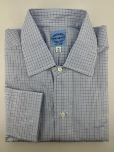 Adriatic Blue 5MM Tattersall with Modified Spread Collar