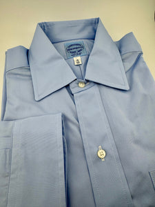 Bond St. Blue 140's SuperFine™ Cotton Broadcloth with Modified Spread Collar