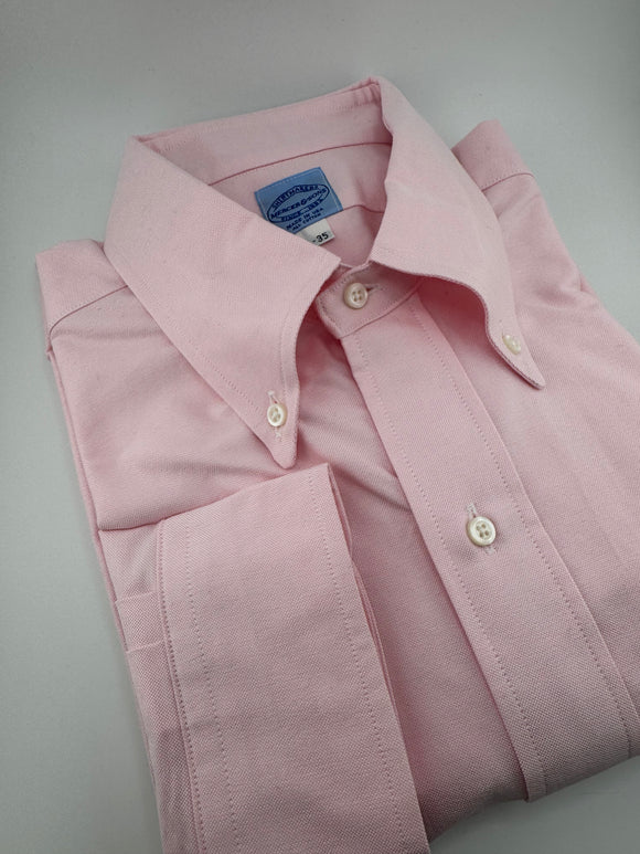 Pink Two-Ply Classic 100% Pima Cotton Oxford with Button-Down Collar