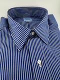 Newport 4MM Navy & White Stripe with Tennis Straight Collar