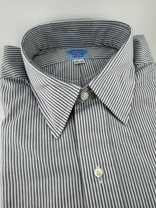 Mercer & Sons Grey Bankers 1/16" Broadcloth Stripe Shirt | Premium Comfort Mercer&Sons Mercer & Sons Grey Bankers 1/16" Broadcloth Stripe Shirt | Premium Comfort Mercer&Sons