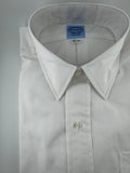 White 100's Cotton Broadcloth with Tennis Straight Collar