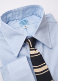 Skye Blue Bankers 1/16" Broadcloth Stripe