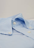 Skye Blue Bankers 1/16" Broadcloth Stripe