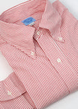 Nantucket Red & White Cotton Seersucker Stripe