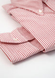Nantucket Red & White Cotton Seersucker Stripe