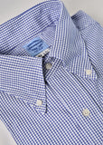 Royal Blue Seersucker Check