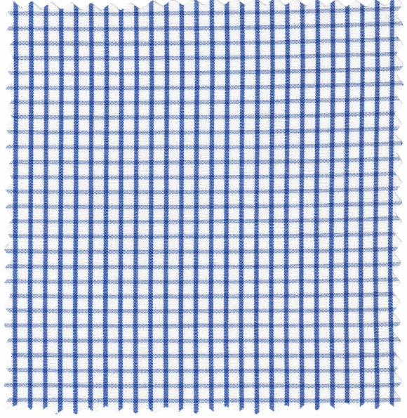 Classic Royal Blue on White Windowpane Check