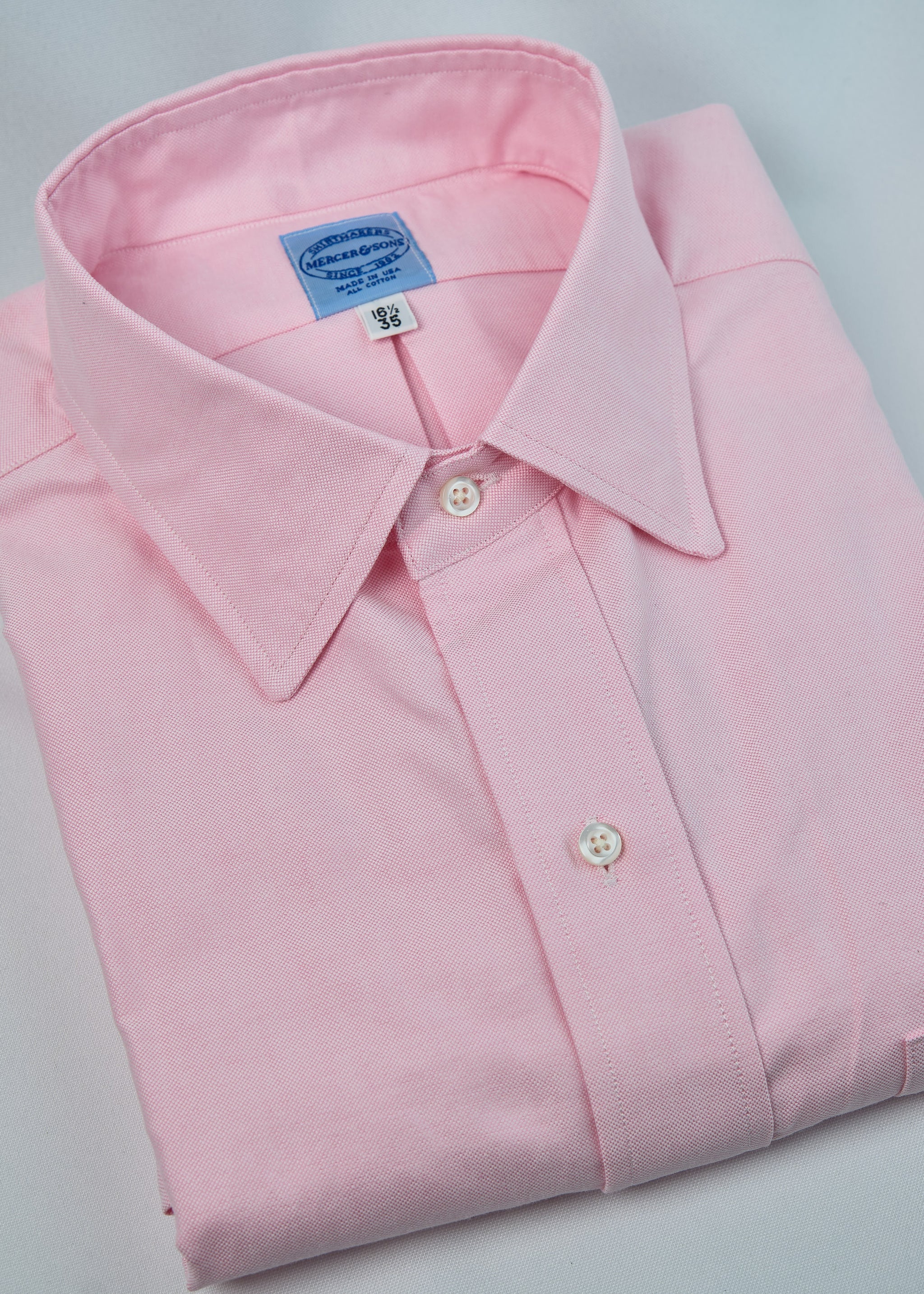 Pink Two-Ply Classic 100% Pima Cotton Oxford Pink Two-Ply Classic 100% Pima Cotton Oxford