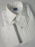 White shirt with collar and cuff on a light gray background