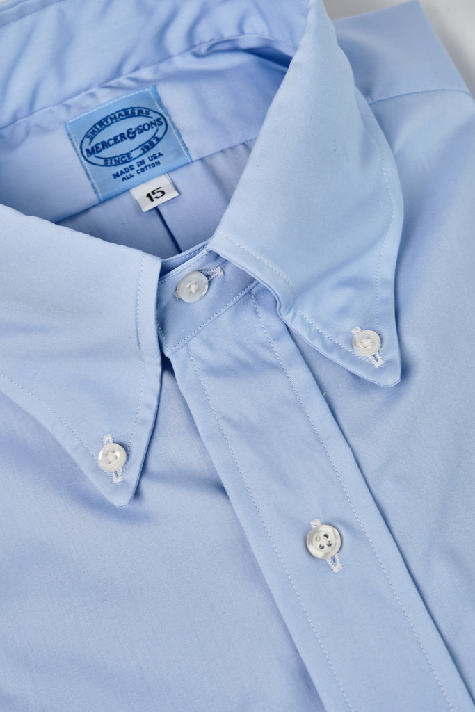 Mercer & Sons Bond St. Blue 140's SuperFine™ Cotton Broadcloth Shirt ...
