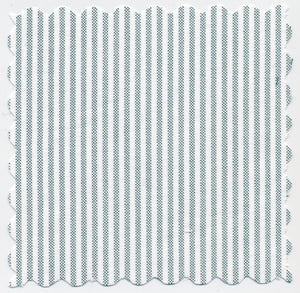 Green & White University Stripe Two-Ply 100% Pima Cotton Oxford