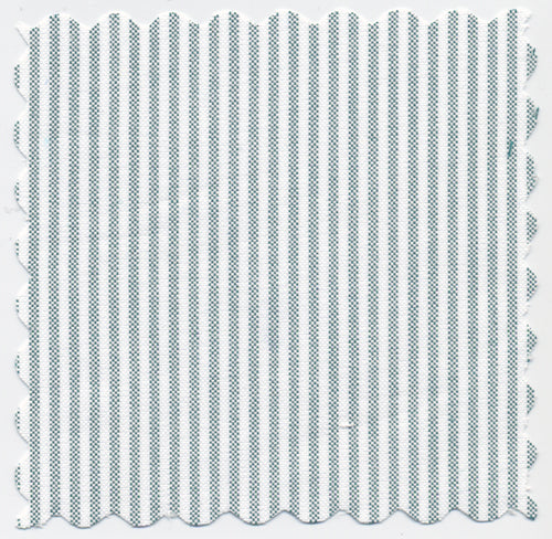 Green & White University Stripe Two-Ply 100% Pima Cotton Oxford