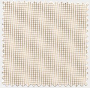 British Khaki on White 2MM Graph Check Broadcloth #015