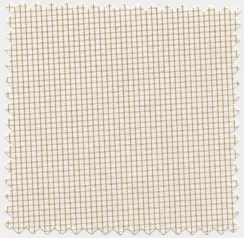 British Khaki on White 2MM Graph Check Broadcloth #015