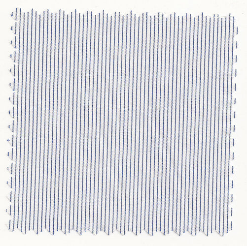 Vintage Blue Pima Cotton Pencil Stripe Broadcloth #300