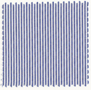 Boardroom Blue Bankers 1/16" Cotton Broadcloth Stripe