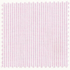 Pink & White Bankers 1/16" Cotton Broadcloth Stripe