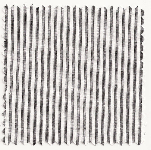 Black Sand & White Cotton Seersucker Stripe