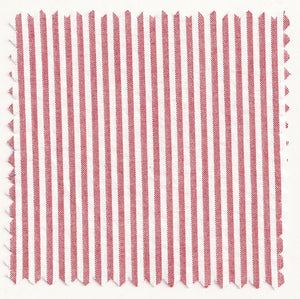 Nantucket Red & White Cotton Seersucker Stripe