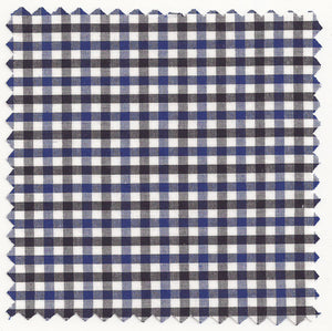 Classic Blue/Black/White Check Broadcloth #836