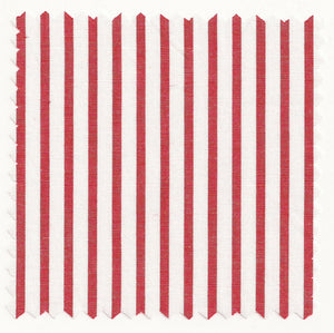 Classic Red 1/8" Bengal Stripe Broadcloth