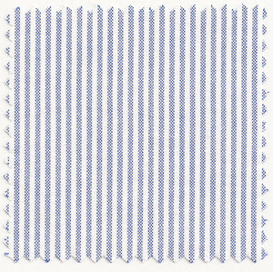 Blue & White University Stripe Two-Ply 100% Pima Cotton Oxford