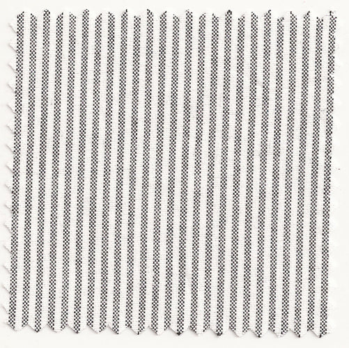 Charcoal & White University Stripe Two-Ply 100% Pima Cotton Oxford