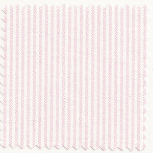 Pink & White University Stripe Two-Ply 100% Pima Cotton Oxford