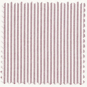 Crimson & White University Stripe Two-Ply 100% Pima Cotton Oxford